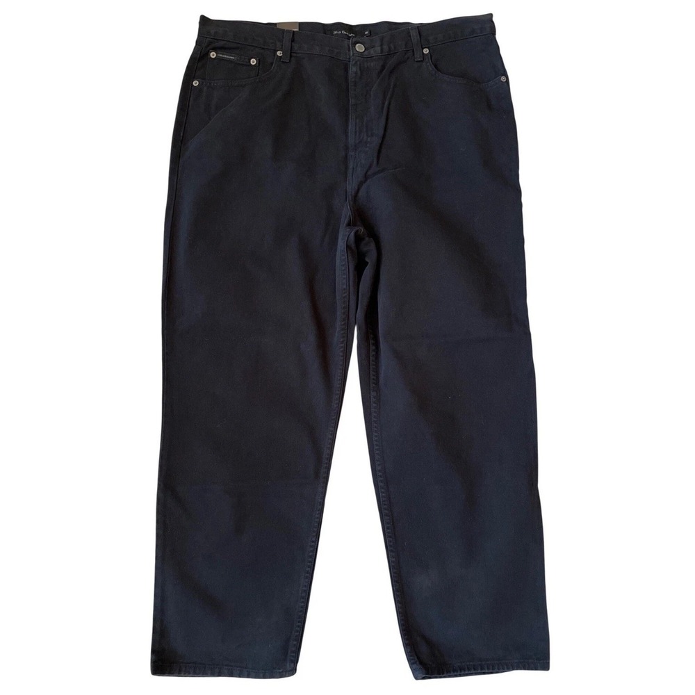 NEW! Calvin Klein Jeans Mens 42x30 Black Easy Fit Straight Leg‎ Denim BMPL171